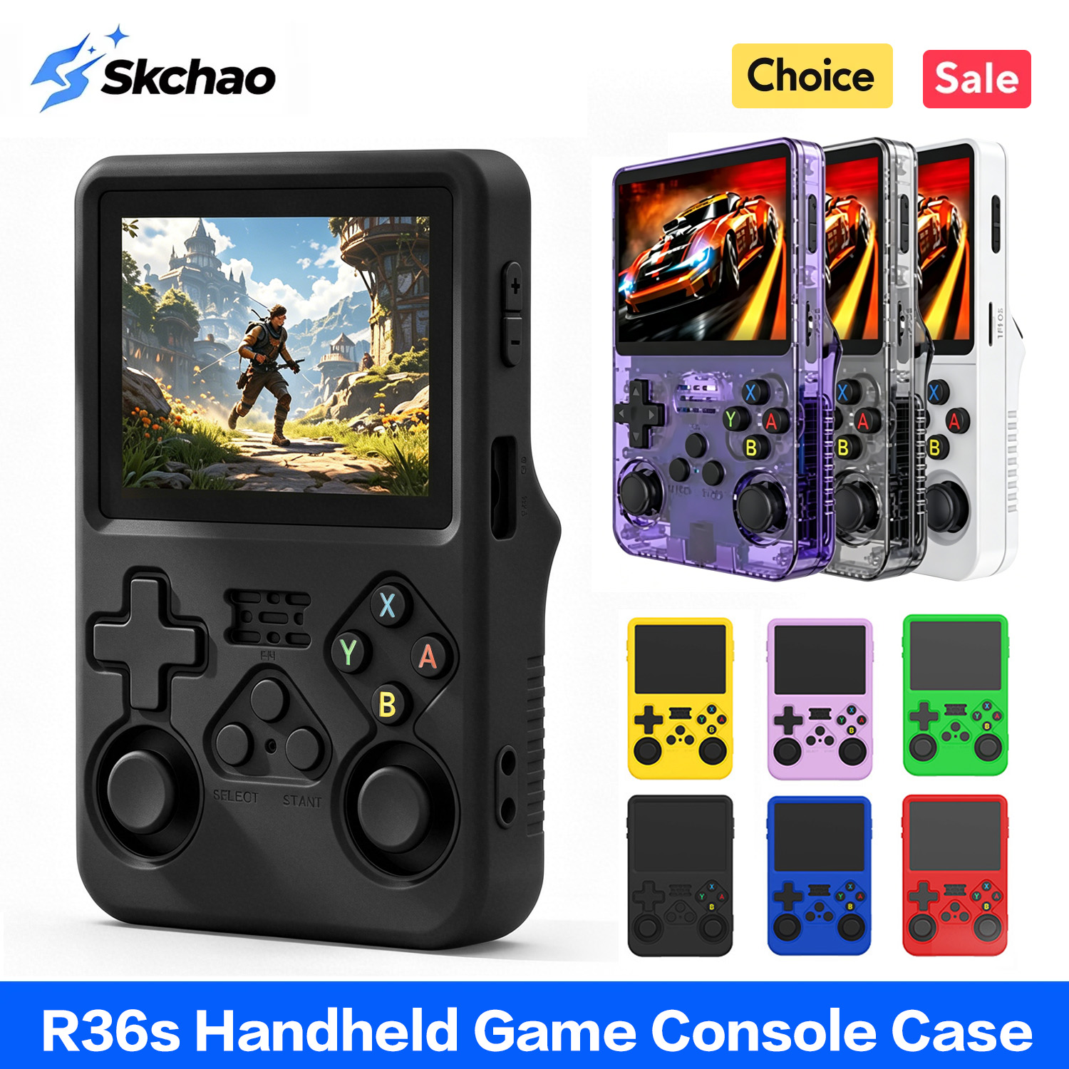 Retro Handheld Game Console R36S - Funda protectora para R36S, funda de