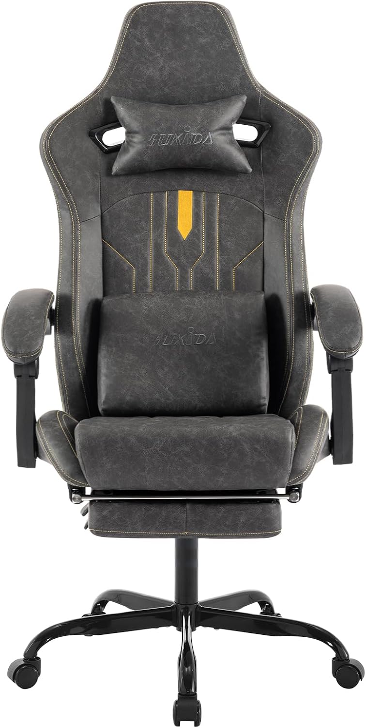 Video Games - Silla de juego con reposapiés, silla