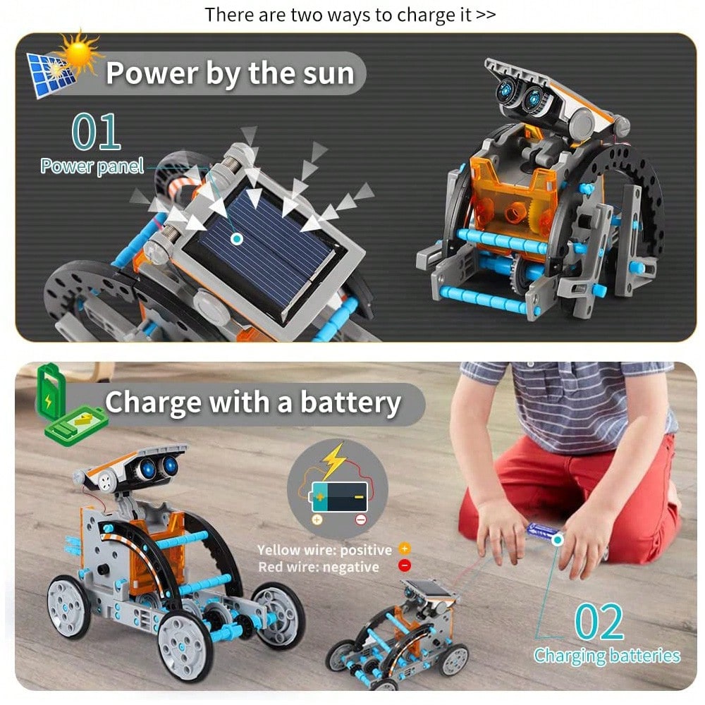 Kit de juguetes de robot solar - Stem Solar Robot Kit For Kids reseña y precio