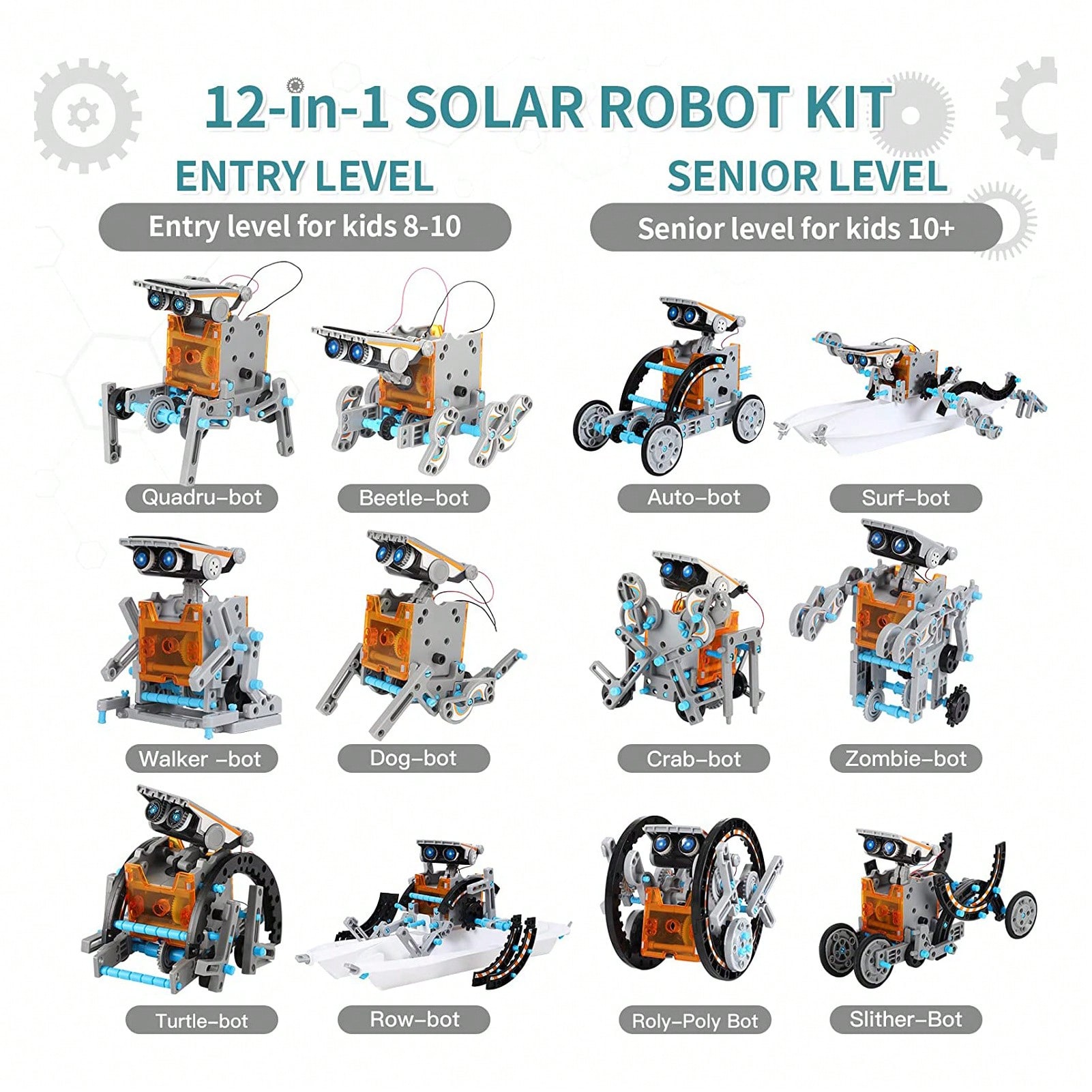 Kit de juguetes de robot solar - Stem Solar Robot Kit For Kids reseña y precio