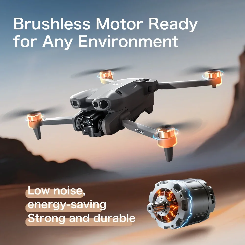 Dron FPV 4K/6K/8K GT50 con Cám - Fpv Brushless Rc Drone 4K reseña y precio