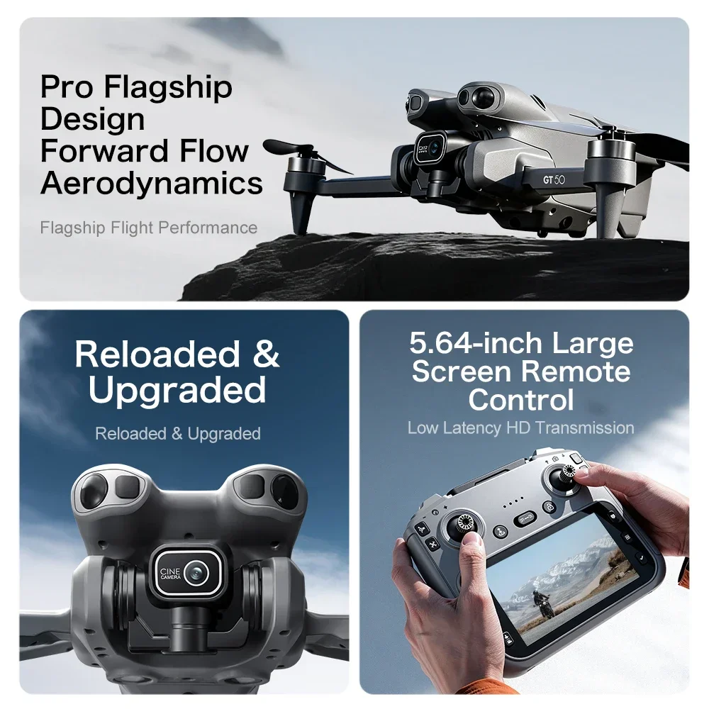 Dron FPV 4K/6K/8K GT50 con Cám - Fpv Brushless Rc Drone 4K reseña y precio