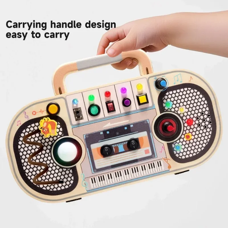 Juguetes Montessori para niños - Montessori Wooden Busy Board Toddler reseña y precio