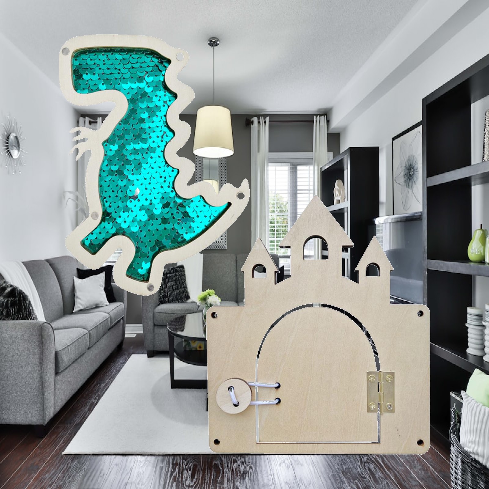 Tablero de actividades de made - Montessori Wooden Busy Board Toddler reseña y precio