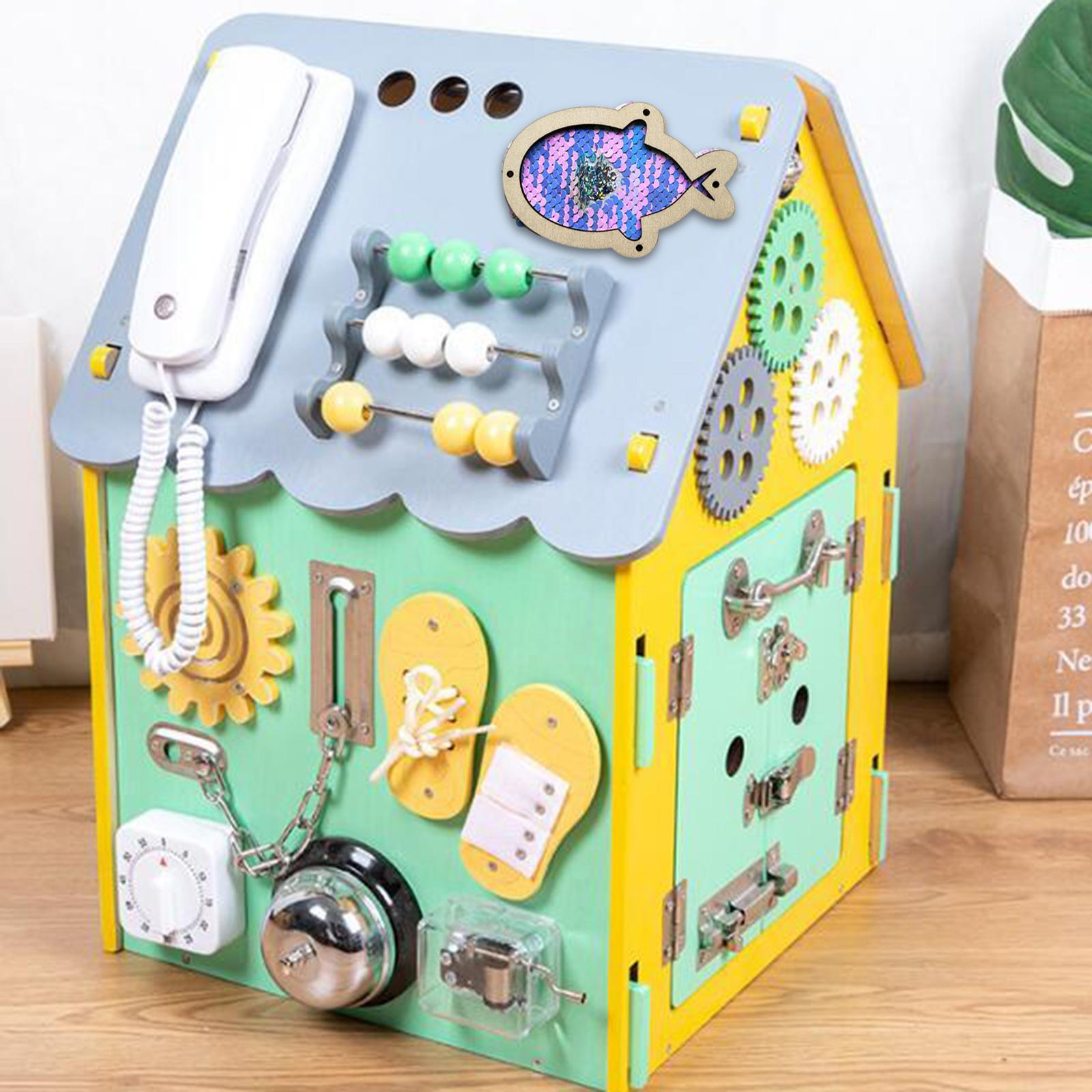 Tablero de actividades para ni - Montessori Wooden Busy Board Toddler reseña y precio